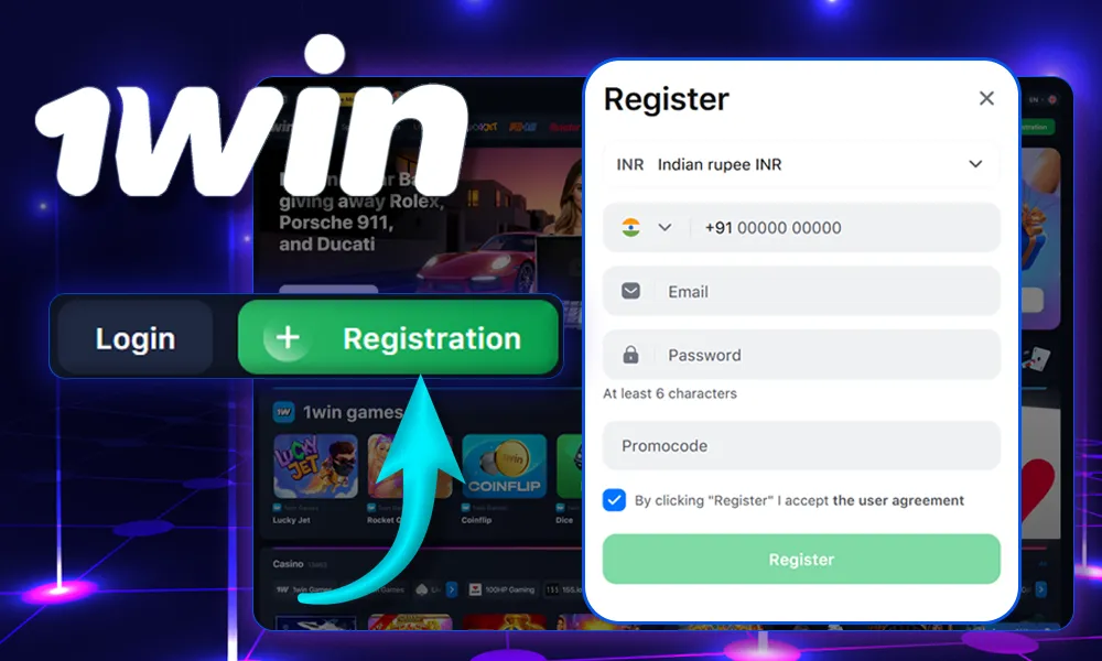 Registration in 1win