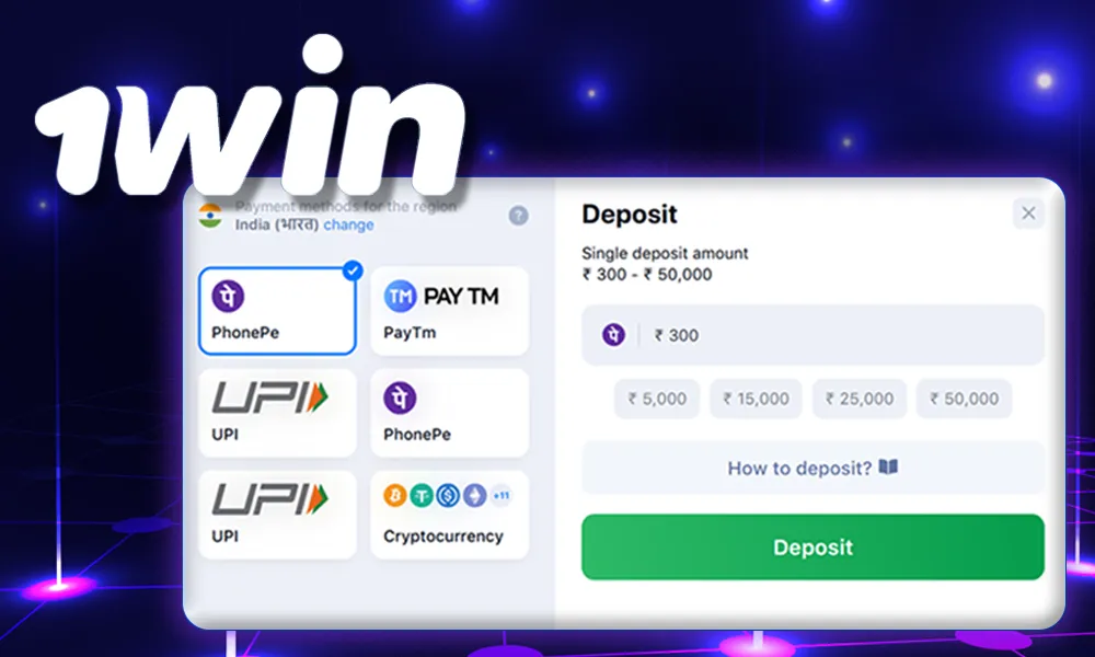 1win Account India Deposit Money